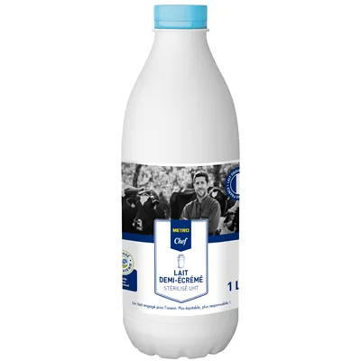 Lait demi-écrémé UHT 1 L
